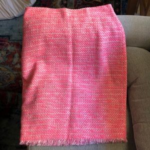 NWT J Crew pink Tweed Pencil Skirt